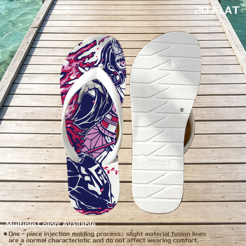 Demon Slayer: Nezuko and Tanjiro with Flame Dragon -  flip-flops