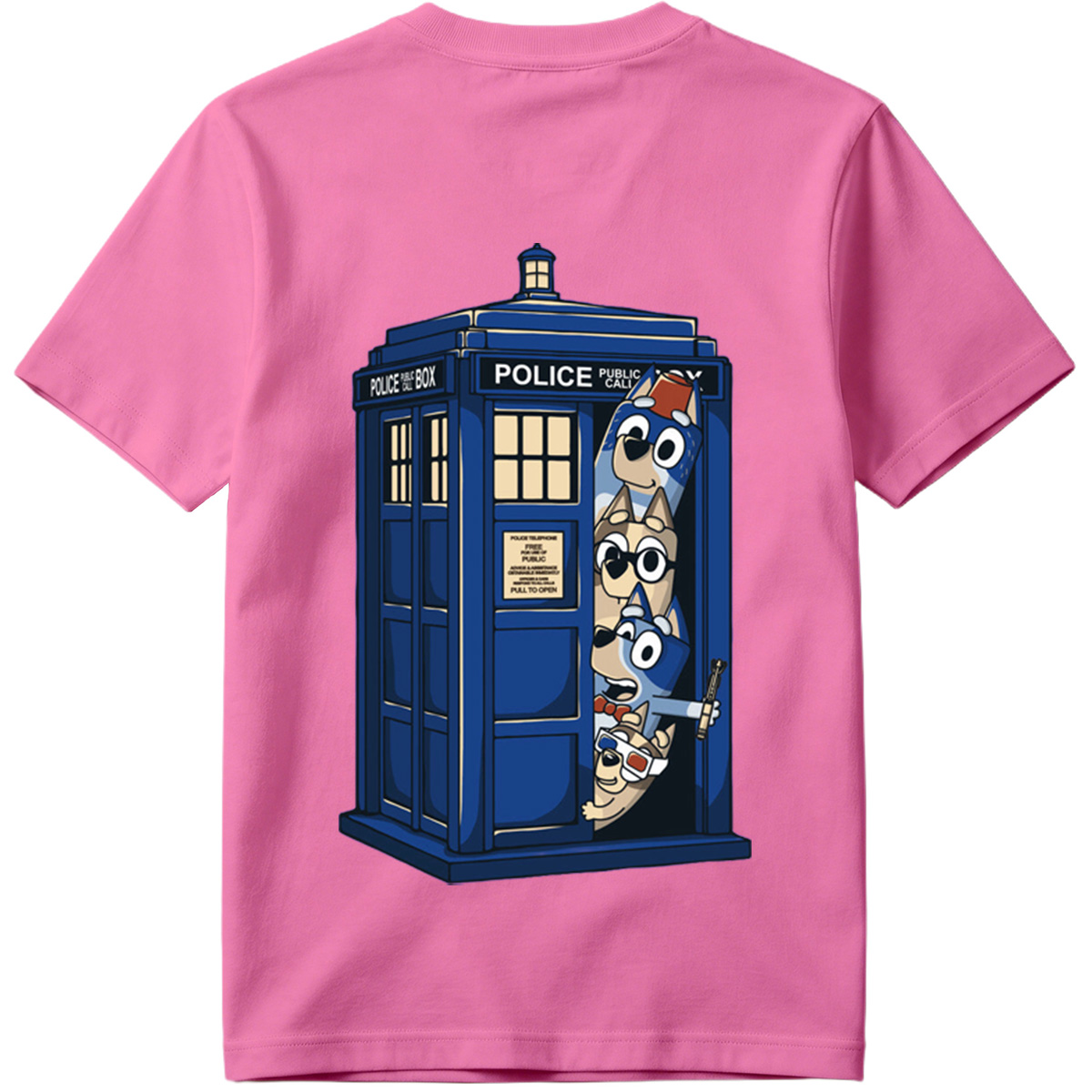 Bluey and Family in the TARDIS - Tee
