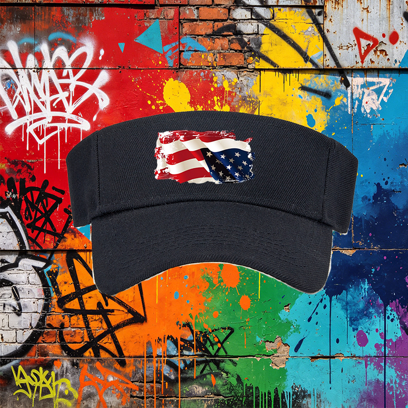 Unisex Classic Mesh Cap with USA Flag Print - Lightweight Breathable Sun Hat for Outdoor Activities, Ideal for Adults Seeking Patriotic Style and Comfort During Beach, Camping, or Travel Adventures