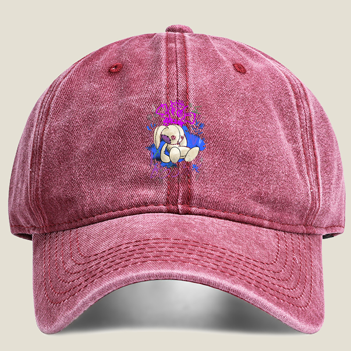 Bunnie Boom - Washed Denim - Baseball Cap