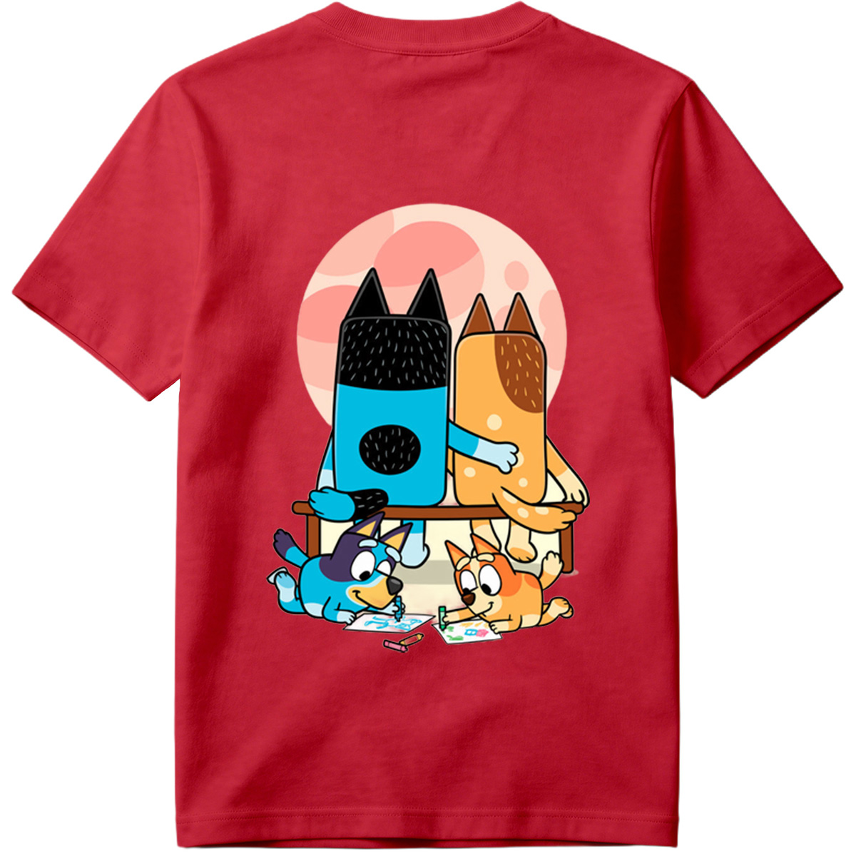 Bluey and Bingo Drawing with - Tee