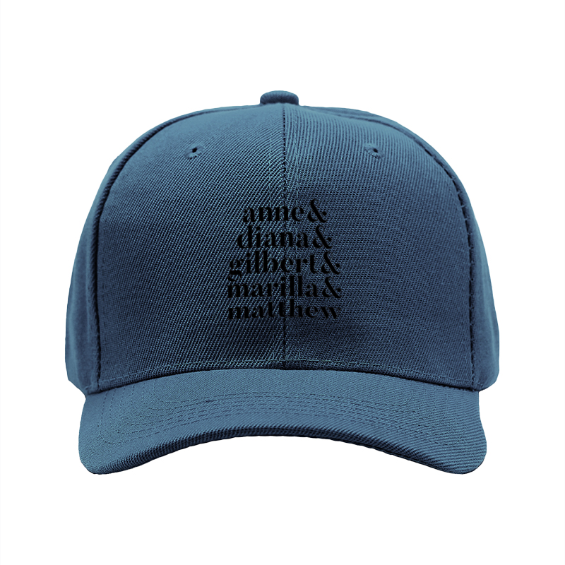 1pc New Baseball Cap with Name & Diana & Gilbert & Marilla & Matthew Print Unisex Adjustable Hat for Outdoor Activities and Casual Wear Adults Fashion Accessory