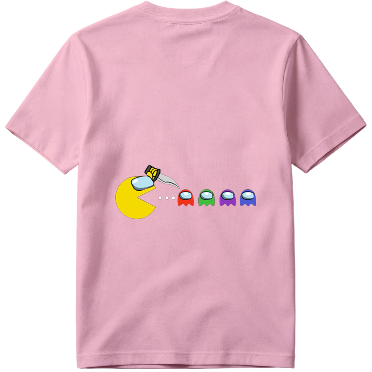 Pac-Man Meets Among Us Characters - Tee