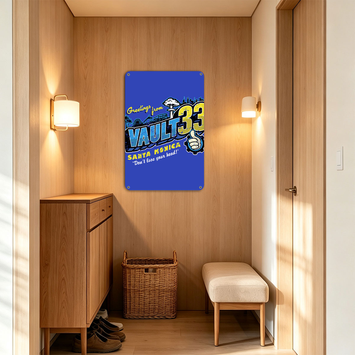 Greetings from Vault 33 Santa Monica - Don't Lose Your Head! - painting