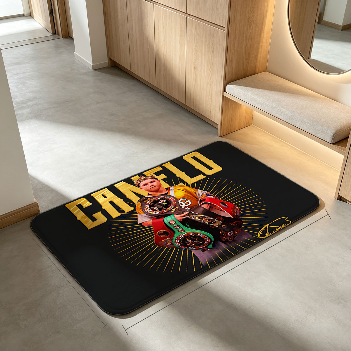 Canelo Alvarez, Undisputed Super Middleweight Champion, King of Boxing - Flannel floor mat