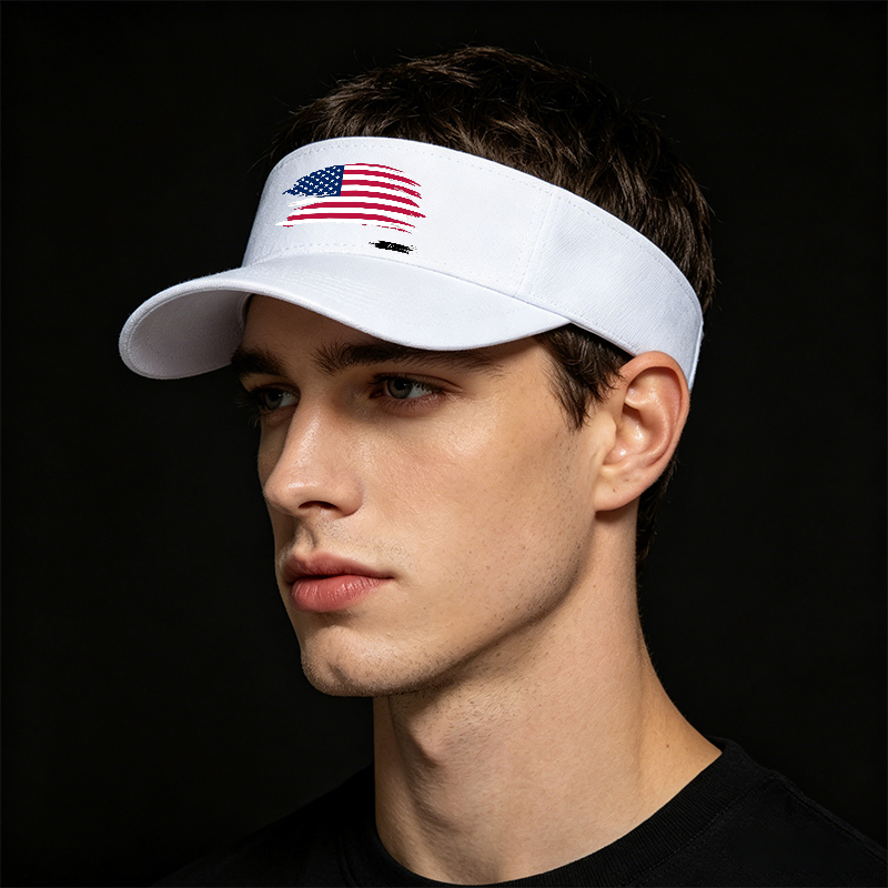 Unisex Classic Mesh Cap with American Flag Brush Stroke Design - Lightweight Breathable Sun Hat for Outdoor Activities, Ideal for Adults Seeking Patriotic Style and Comfort During Travel, Beach, or Casual Wear