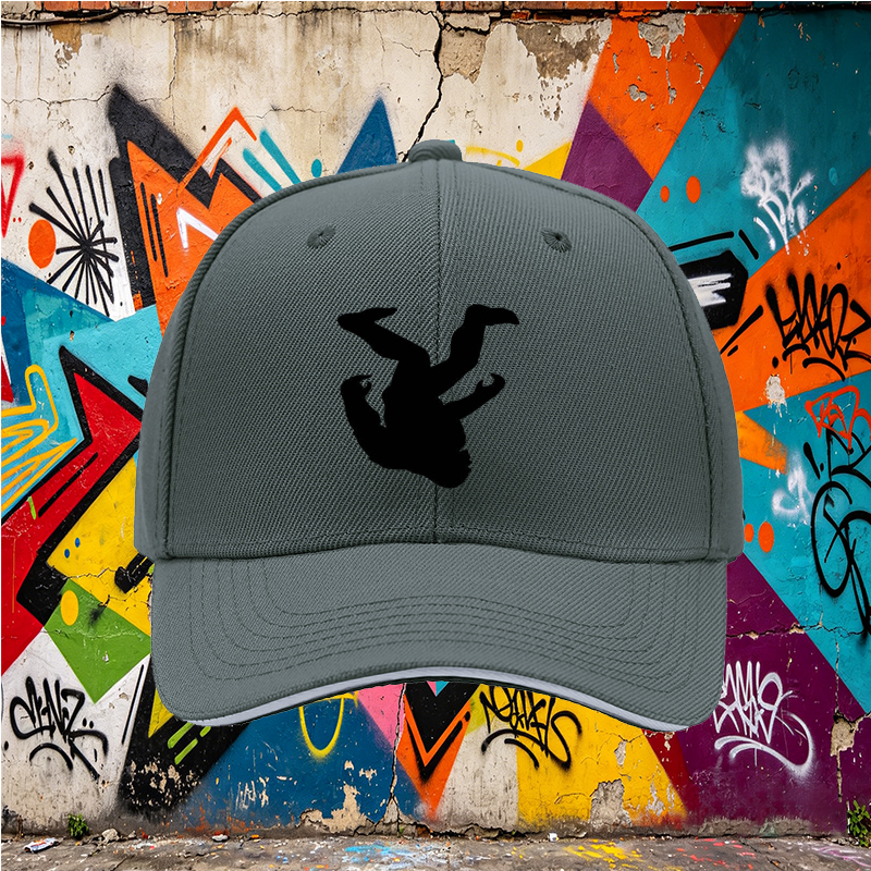 Unisex Classic Sandwich Hat with Bigfoot Silhouette Print - Outdoor Adventure Cap for Hiking, Camping, and Nature Enthusiasts
