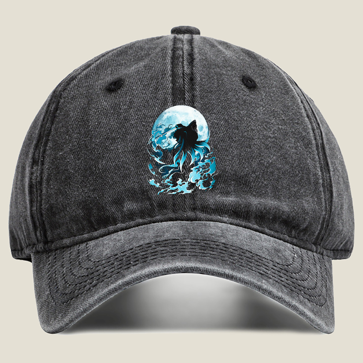 Samurai Warrior Under Full Moon - Hat
