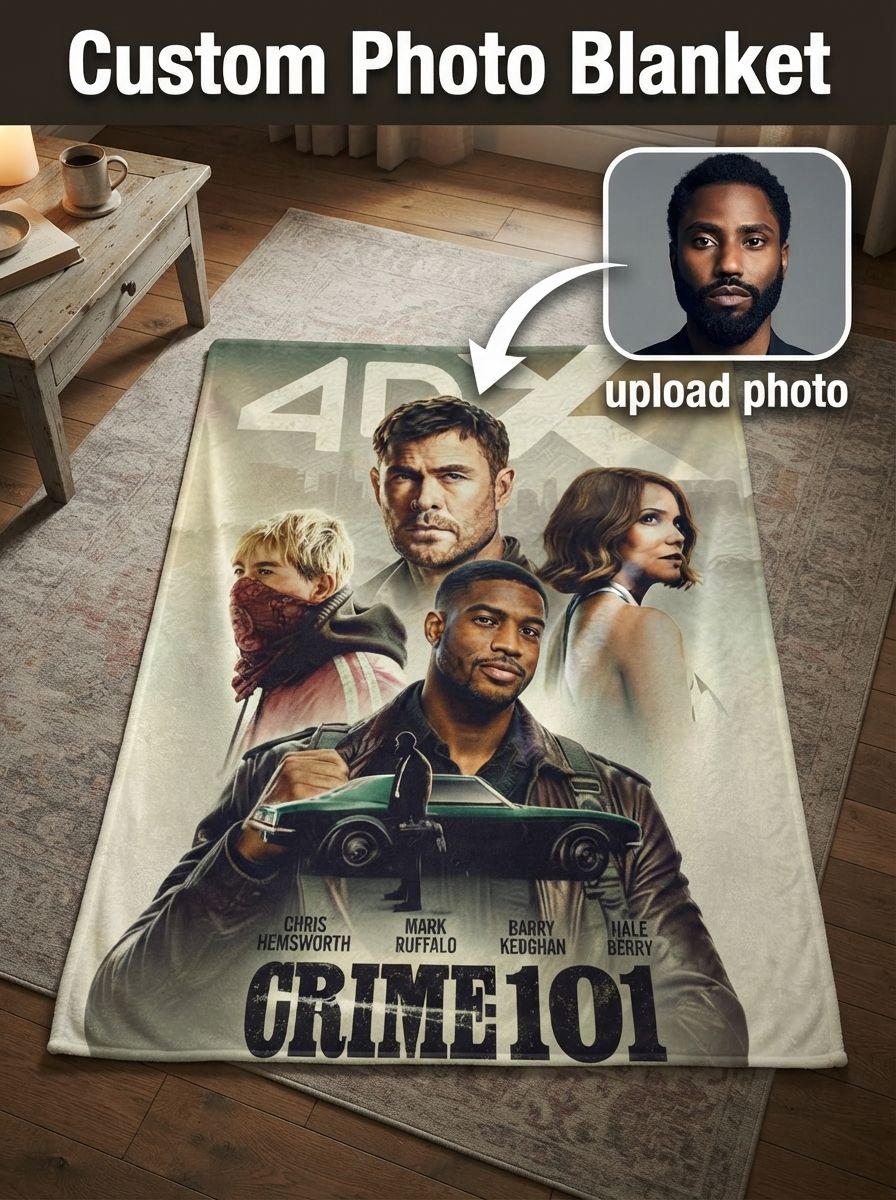 Custom Photo Fleece Throw Blanket Personalized Picture Flannel Bed Couch Cover Movie Character Portrait Warm Cozy