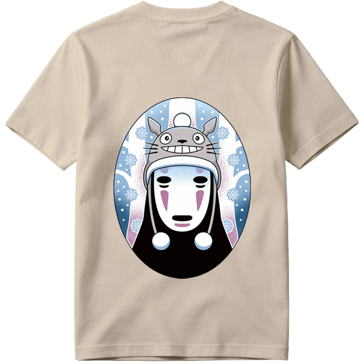 Totoro and No-Face Winter Fusion - Tee