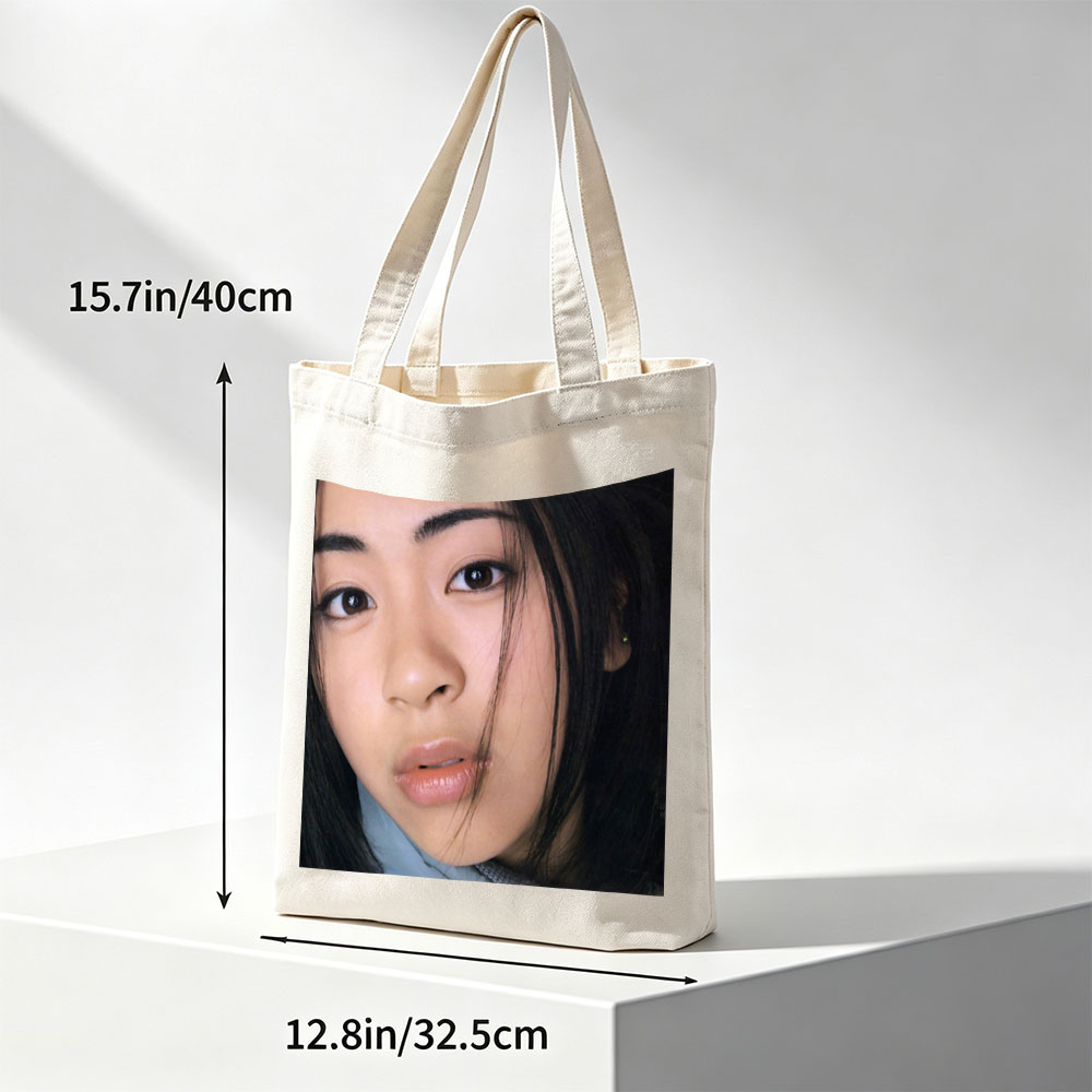 Ayumi Hamasaki Close-Up Portrait with Soft Lighting and Gentle Expression - Canvas tote bags