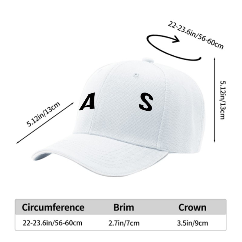 Unisex Classic Sandwich Hat with AS Logo Print - Lightweight Cotton Baseball Cap for Outdoor Activities, Travel, and Casual Wear - Perfect for Men and Women Seeking Comfortable Sun Protection and Stylish Look