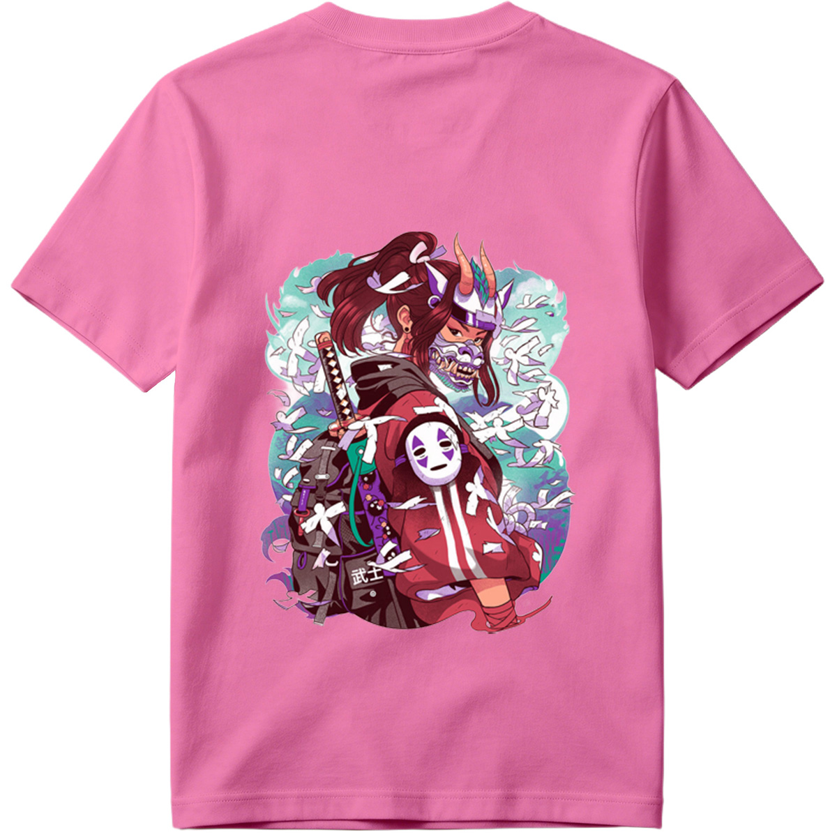 Samurai Warrior with Mask and Katana - Tee