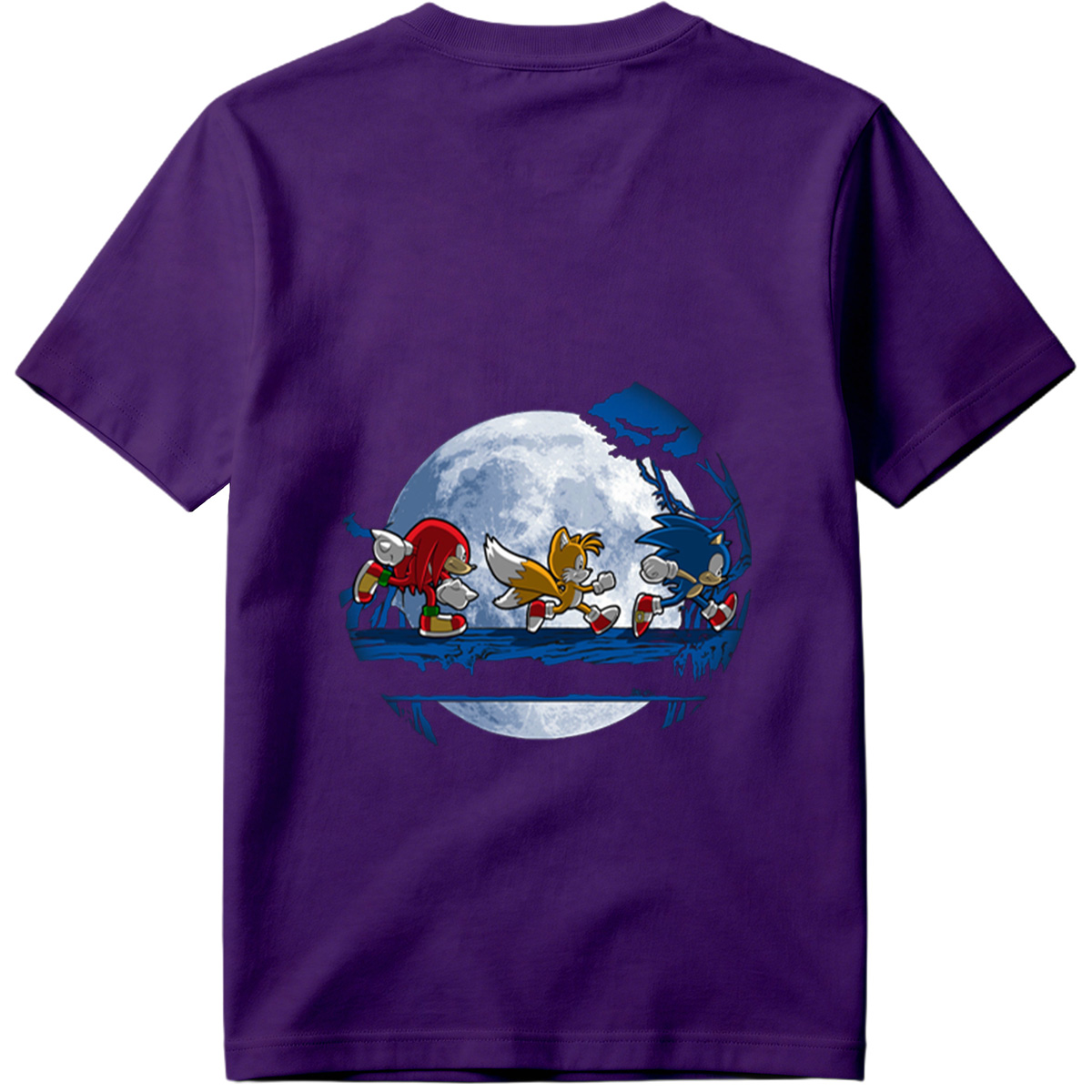 Sonic, Tails, and Knuckles Running Under the Moon - Tee