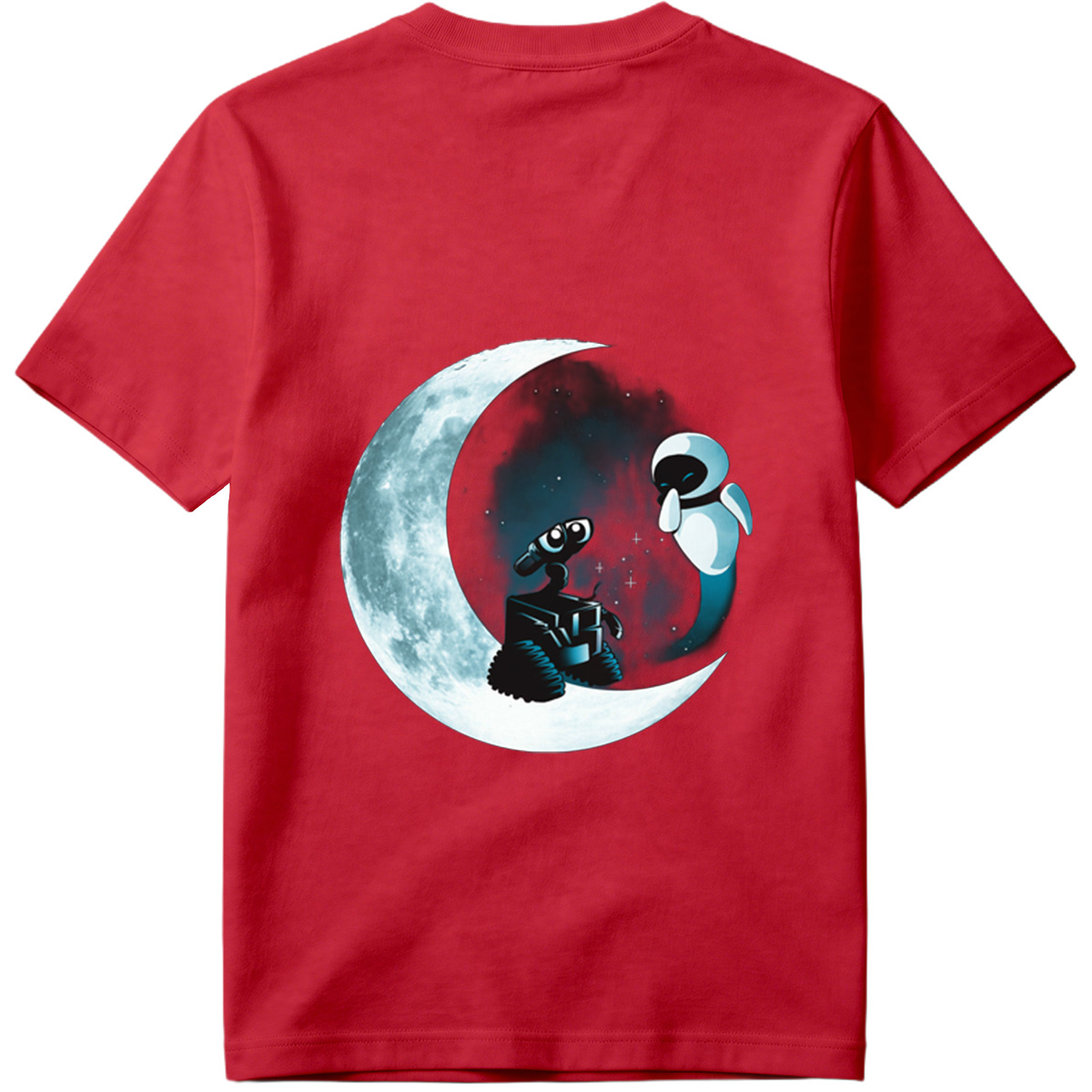 WALL-E and EVE on the Moon - Tee