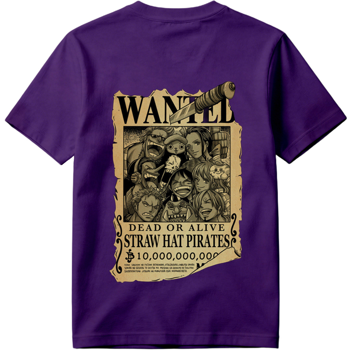 One Piece Straw Hat Pirates Wanted Poster - Tee