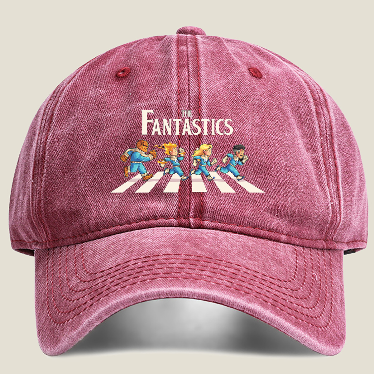 The Fantastics: The Fantastic Four Crossing the Street - Washed Denim - Baseball Cap