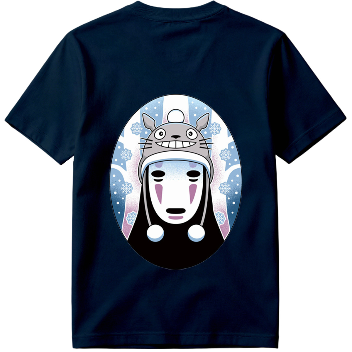 Totoro and No-Face Winter Fusion - Tee