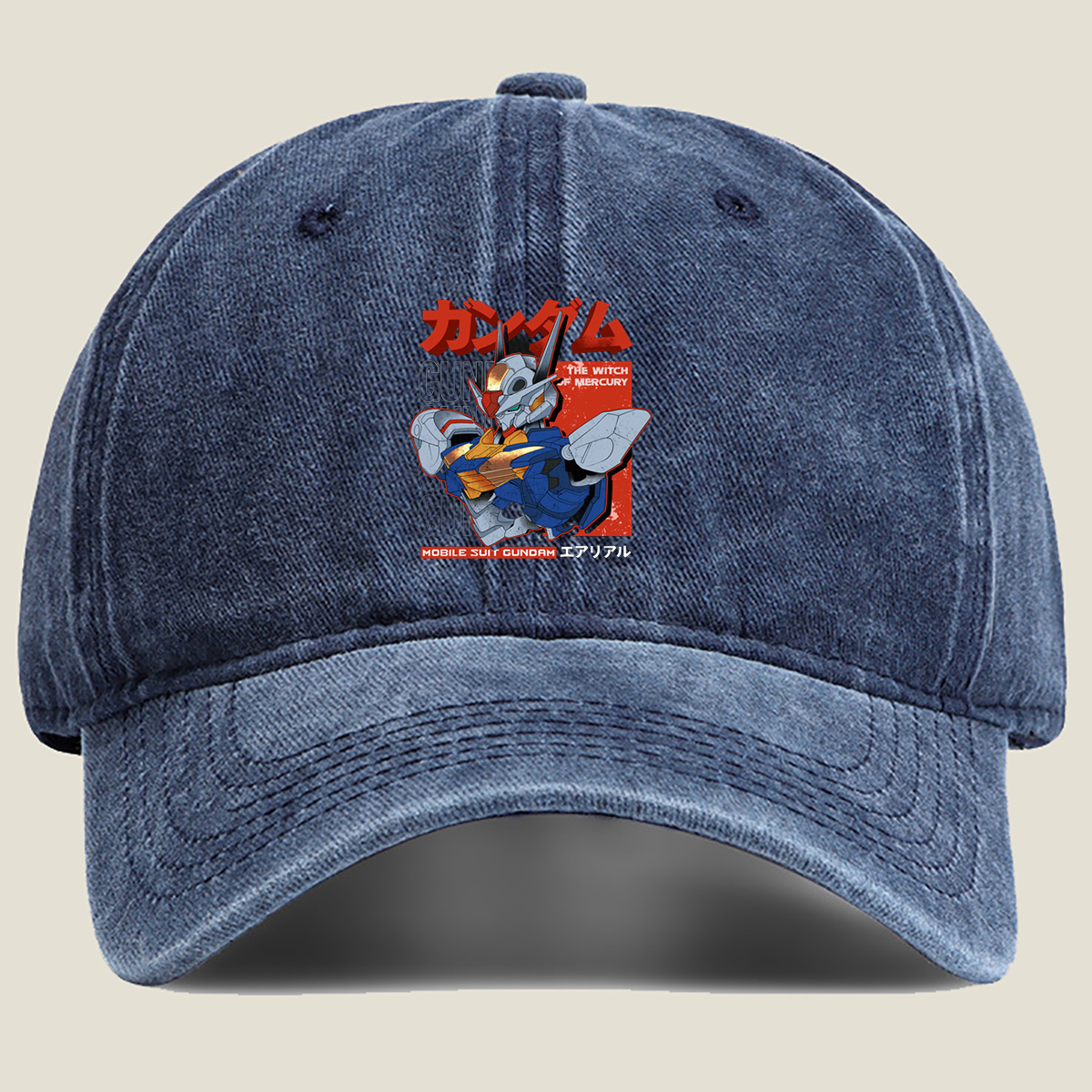 Mobile Suit Gundam: The Witch of Mercury - Aerial - Washed Denim - Baseball Cap
