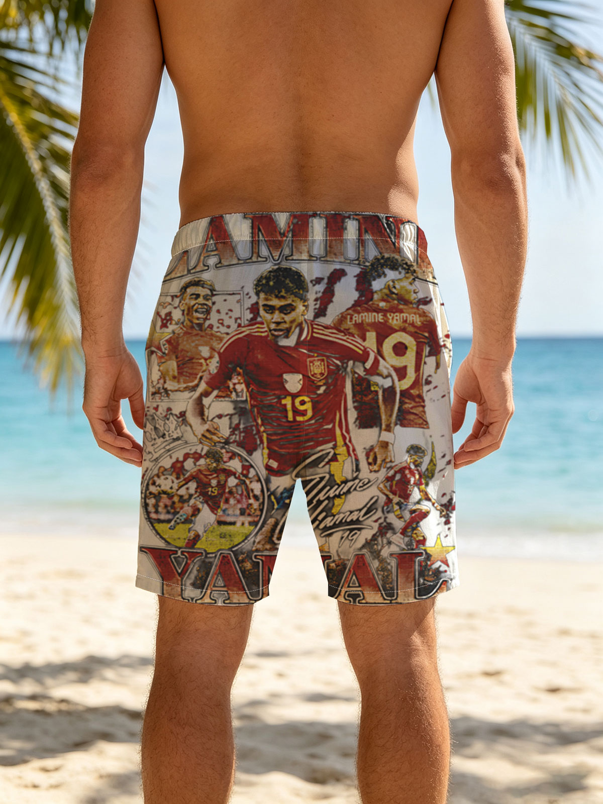 Lamine Yamal - Spanish Football Star, #19, National Team Player -  Beach shorts