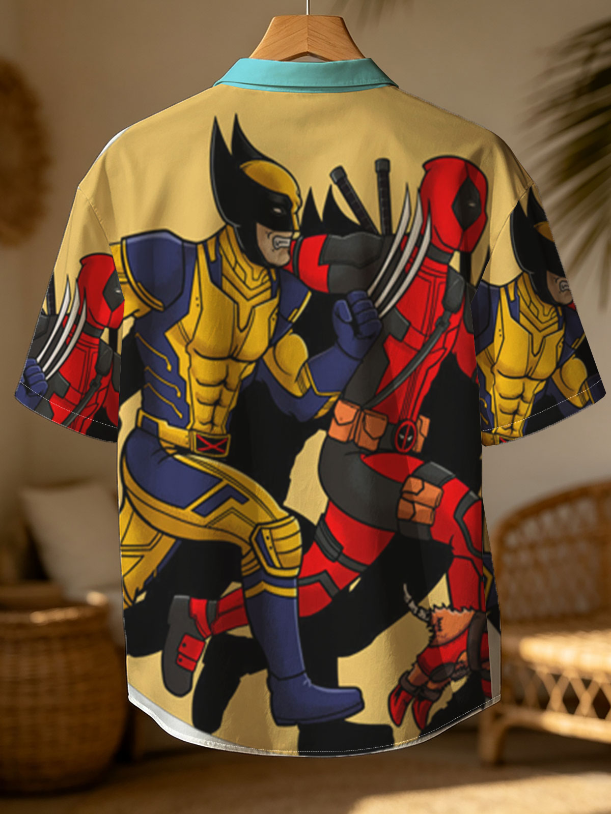 Wolverine and Deadpool in Action with Dogpool -  Shirt