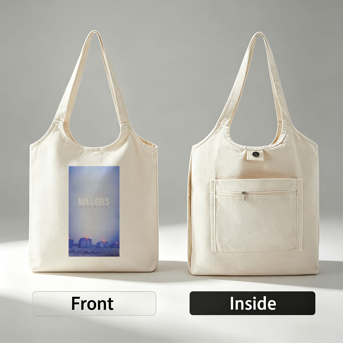 The Killers Desert Buildings Under Twilight Sky - Canvas shoulder bags/