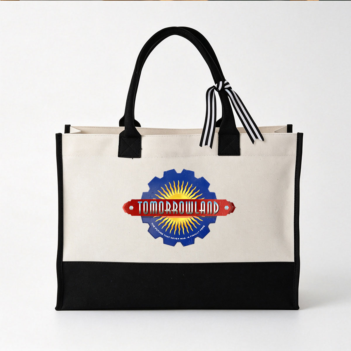 Tomorrowland: The Future That Never Was, Is Finally Here - Canvas patchwork gift tote bag