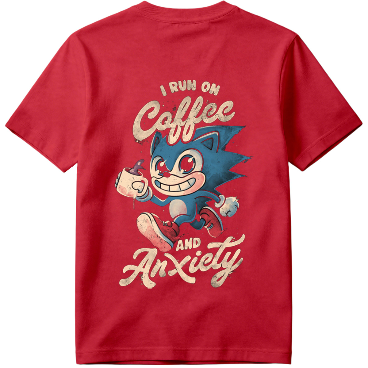 Sonic the Hedgehog: I Run on Coffee and Anxiety - Tee