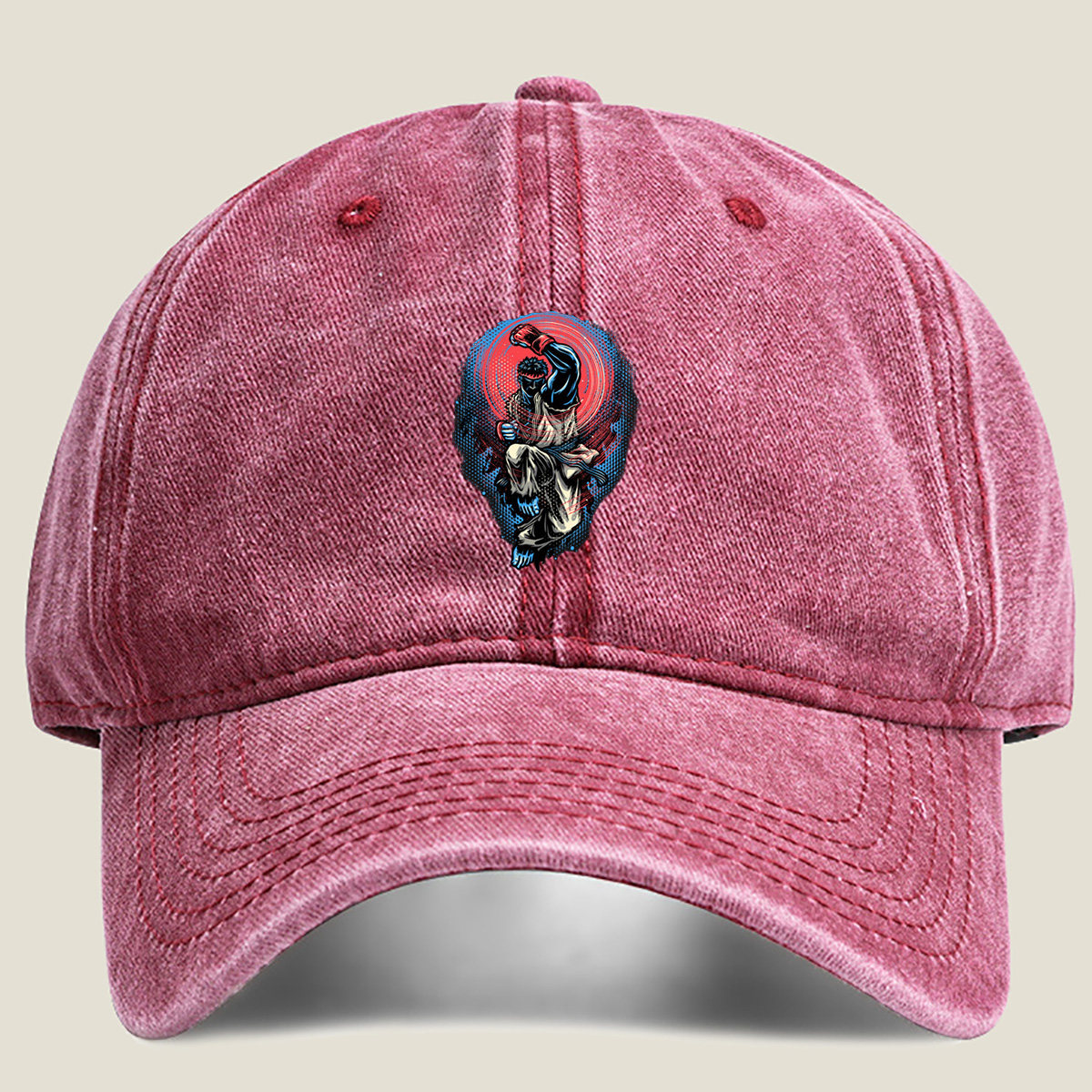 Street Fighter Ryu - Washed Denim - Baseball Cap