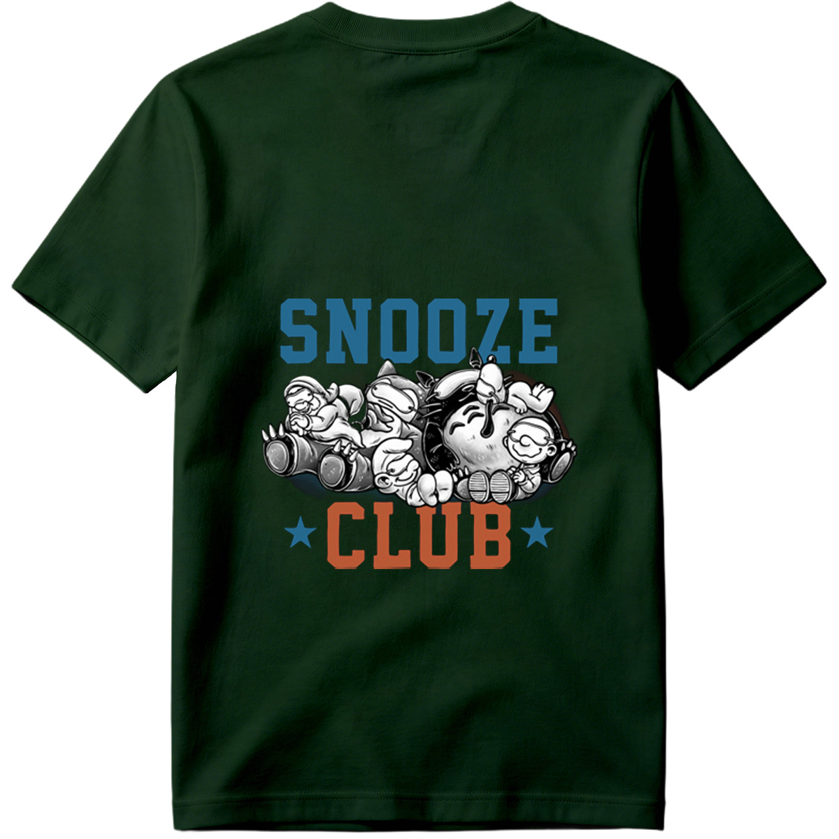 Snooze Club: Mickey, Minnie, Donald, Goofy, and Pluto Sleeping Together - Tee