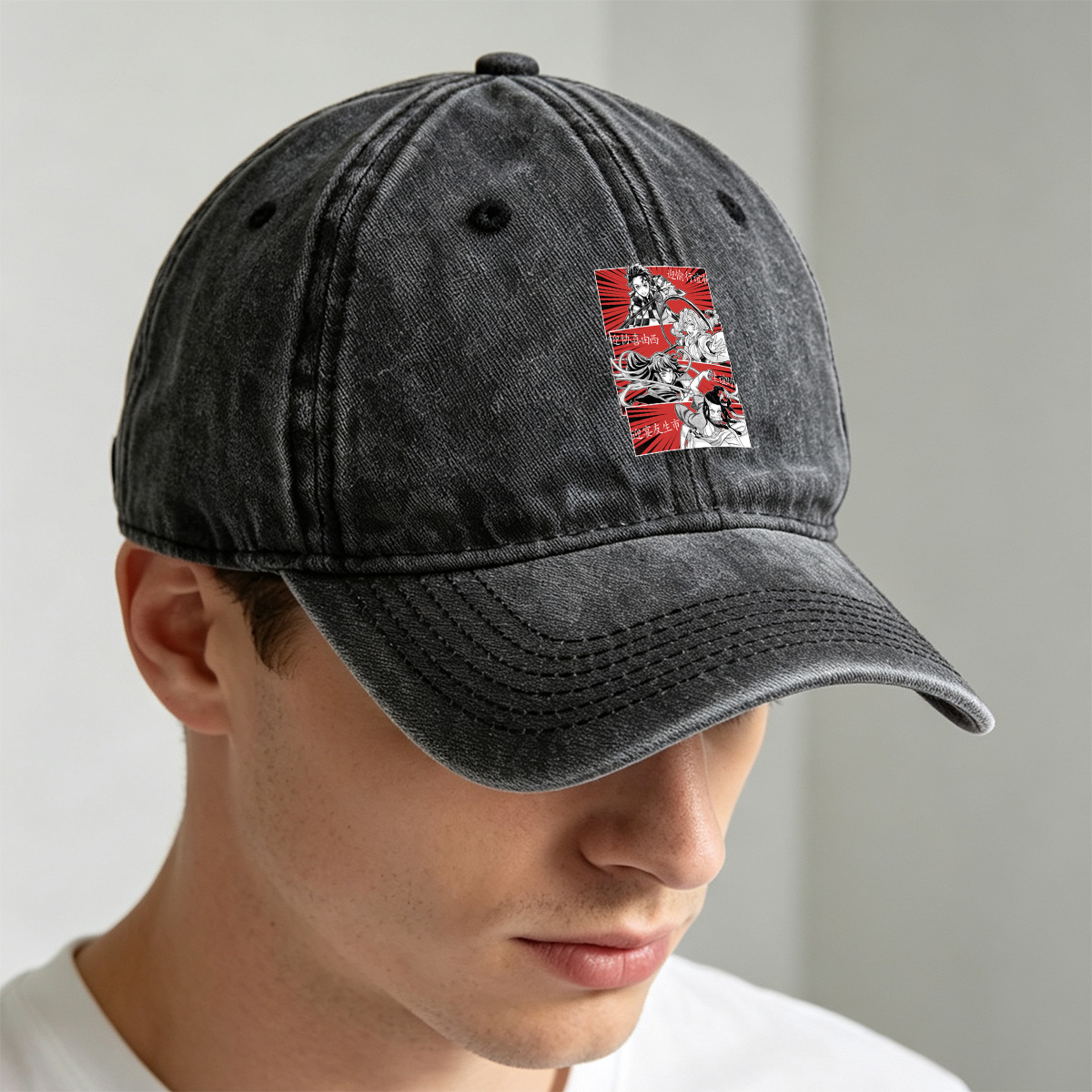 Demon Slayer: Tanjiro, Nezuko, Zenitsu, and Inosuke in Action - Hat