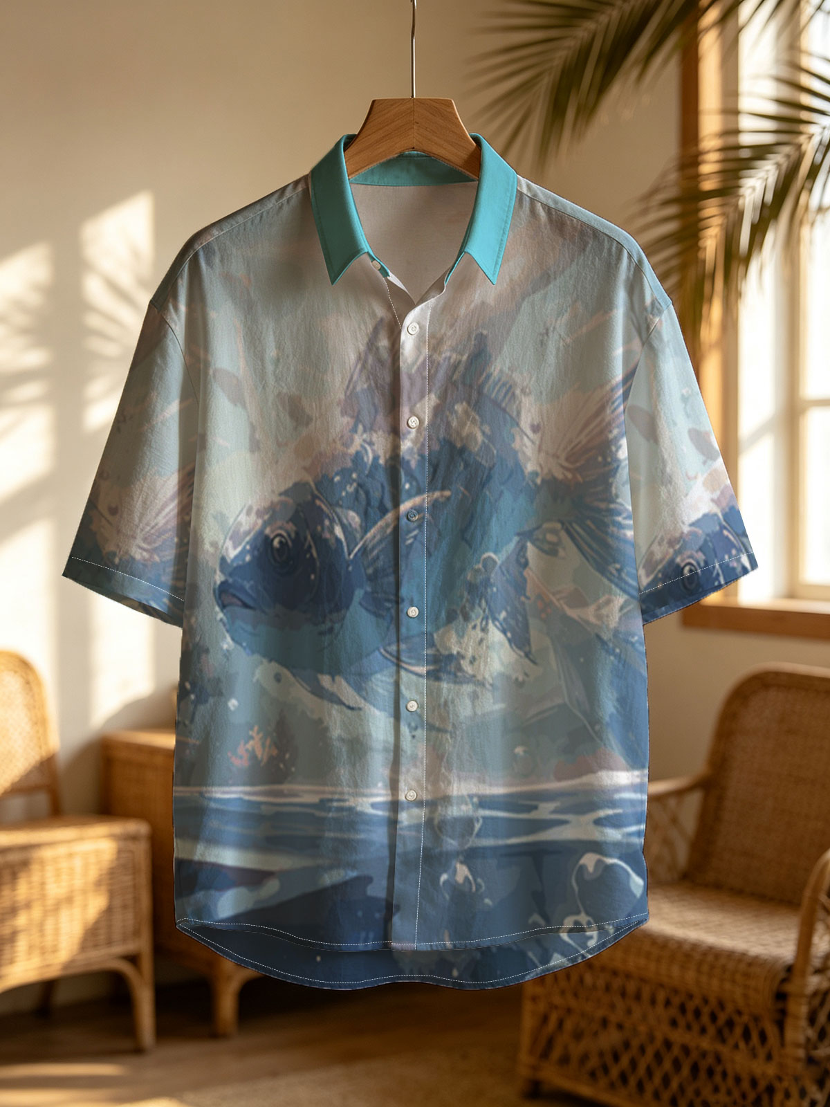Mystic Fish Leaping Through Sunlit Waters -  Shirt
