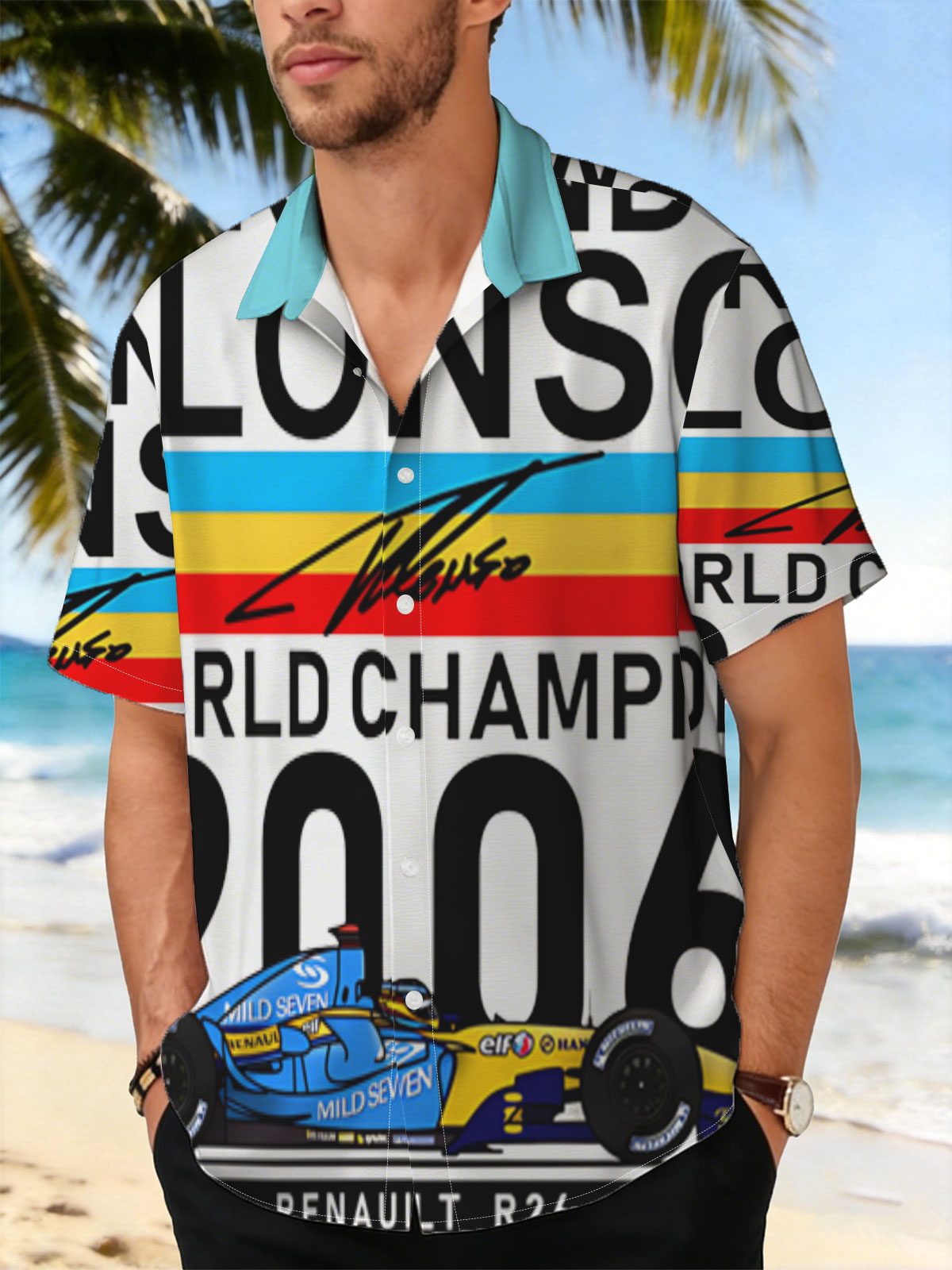 Fernando Alonso Renault R26 2006 World Champion Formula 1 Racing Car -  Shirt