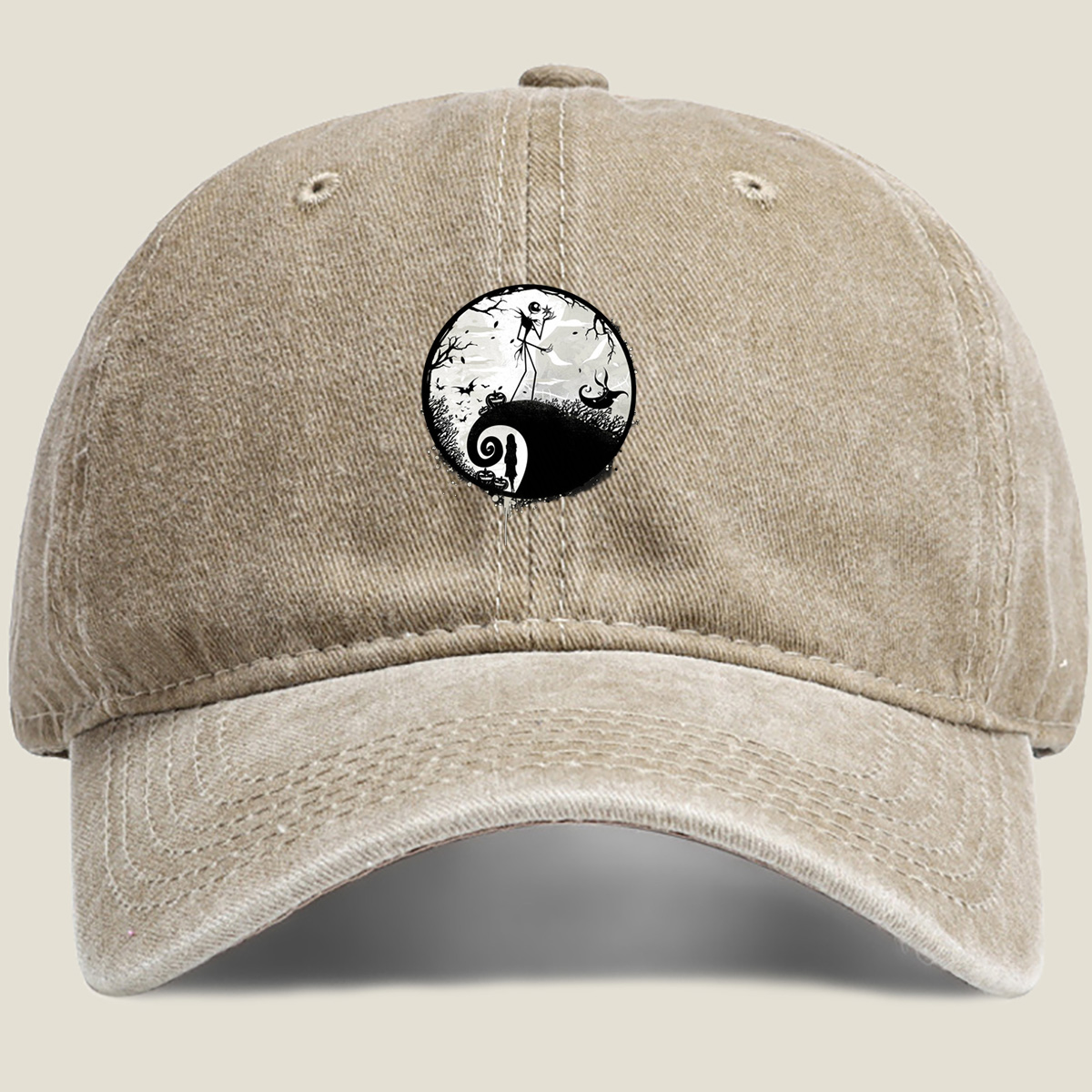The Nightmare Before Christmas: Jack Skellington and Sally - Washed Denim - Baseball Cap