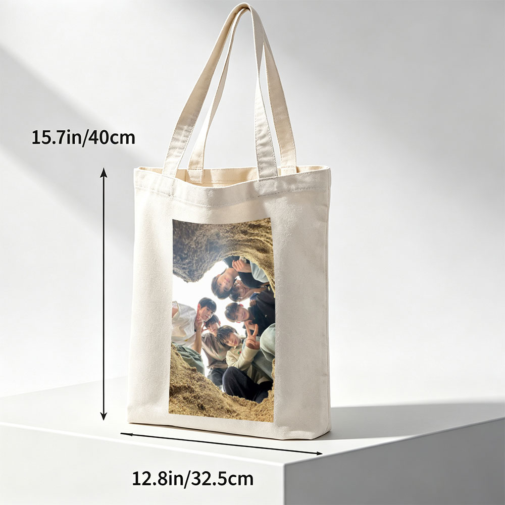 ENHYPEN Beach Cave Selfie Group Photo - Canvas tote bags