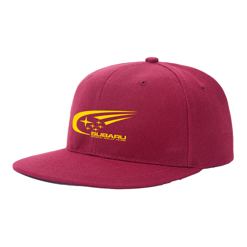 Flat Brim Baseball Cap Subaru World Rally Team Logo Print Streetwear Underground Skate Style for Basketball Court Skate Park Urban Riders Racers and Street Culture Enthusiasts