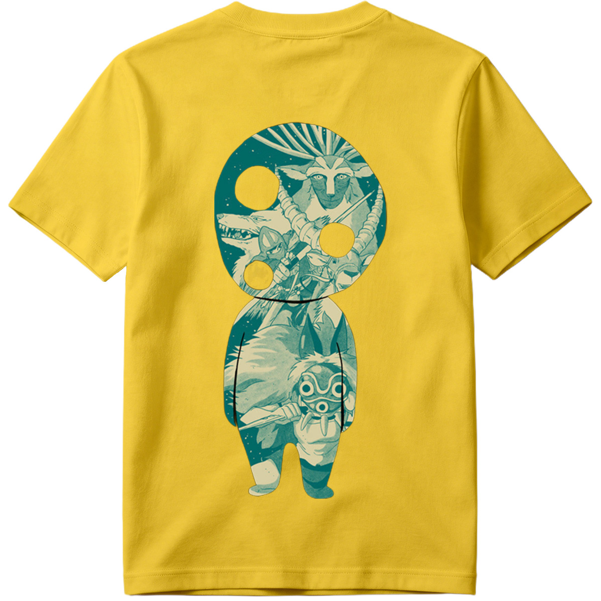 Princess Mononoke: San and Moro in a KAWS Style Artwork - Tee