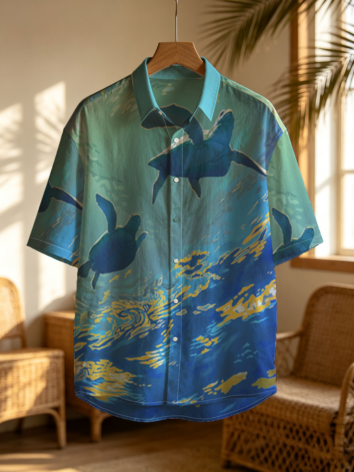 Sea Turtles Gliding Through Sunlit Waters -  Shirt