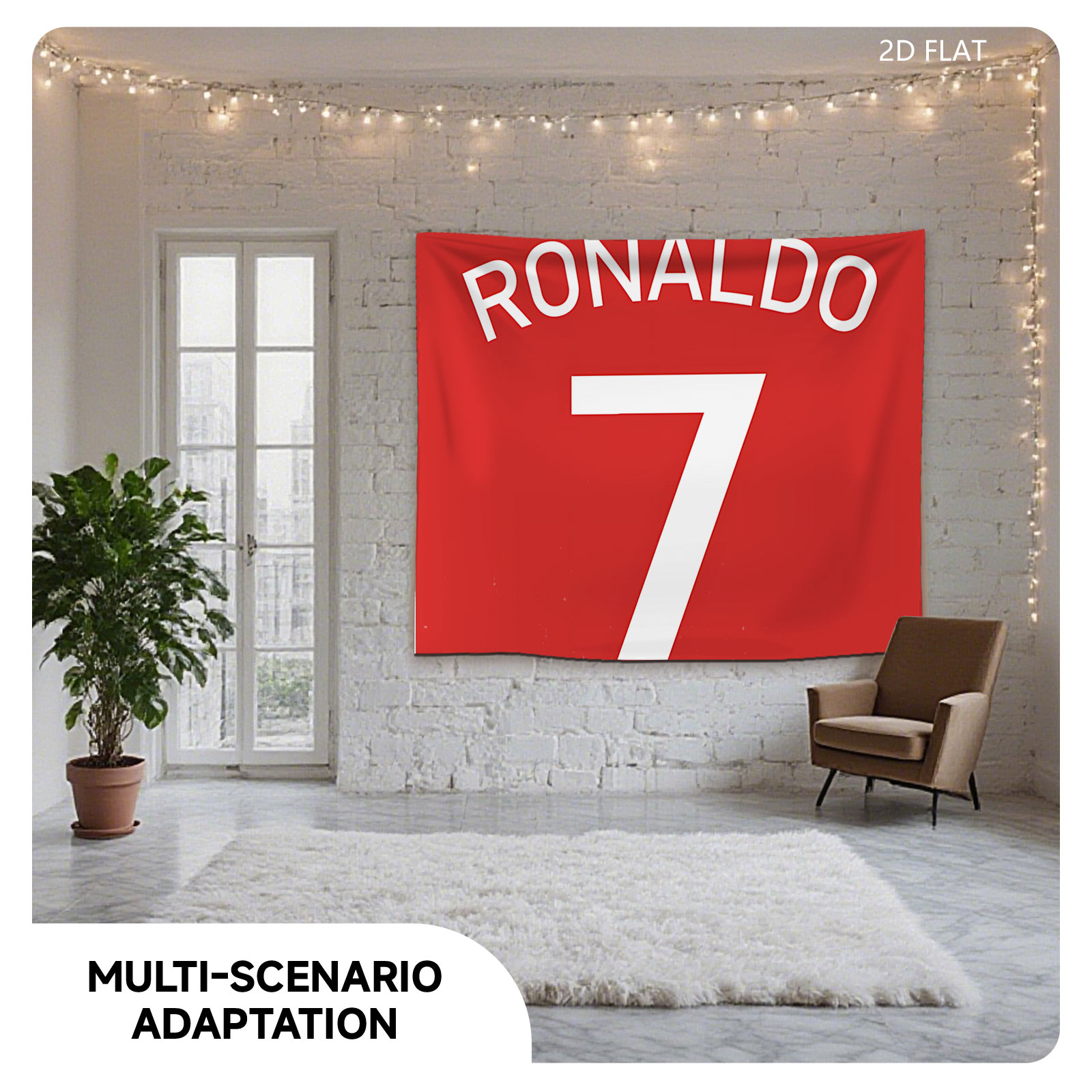 Ronaldo 7 - Football Legend Jersey Number - Tapestry