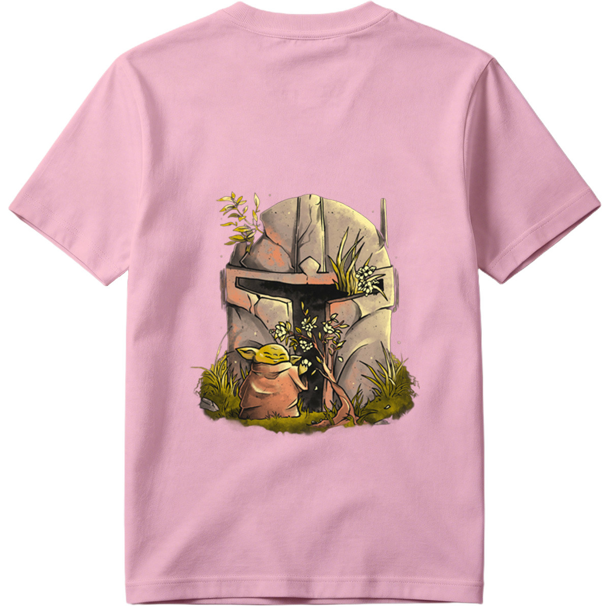 Yoda and Mandalorian Helmet Garden - Tee