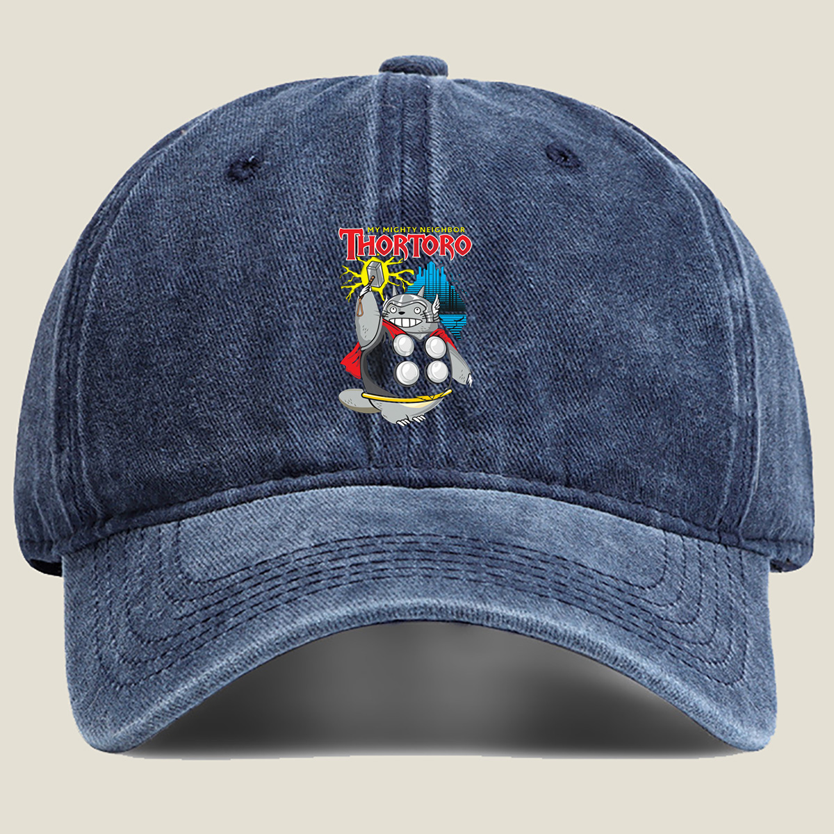 My Mighty Neighbor Thortoro - Washed Denim - Baseball Cap