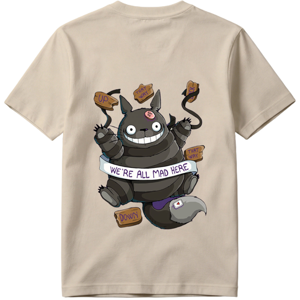 Totoro Meets Alice in Wonderland: We're All Mad Here - Tee