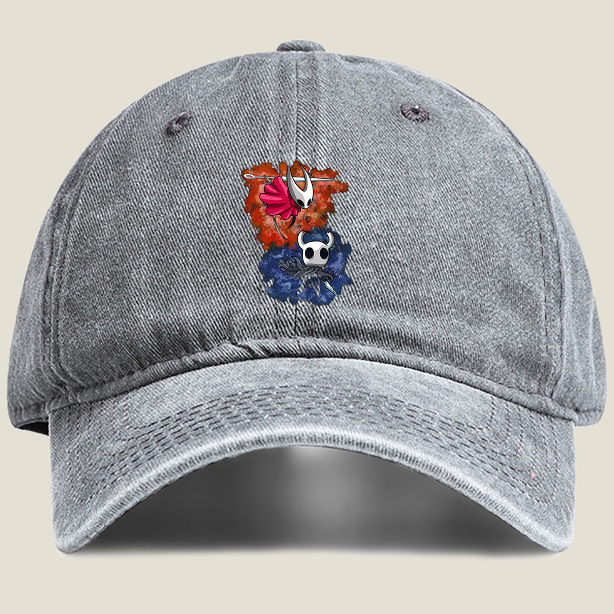 Hollow Knight: Hornet and Knight - Washed Denim - Baseball Cap