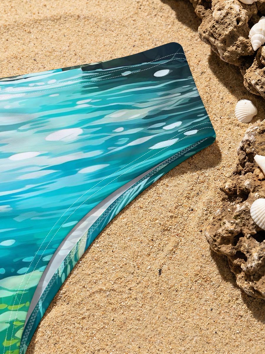 Crystal Clear Stream in a Lush Canyon -  Men's swim trunks