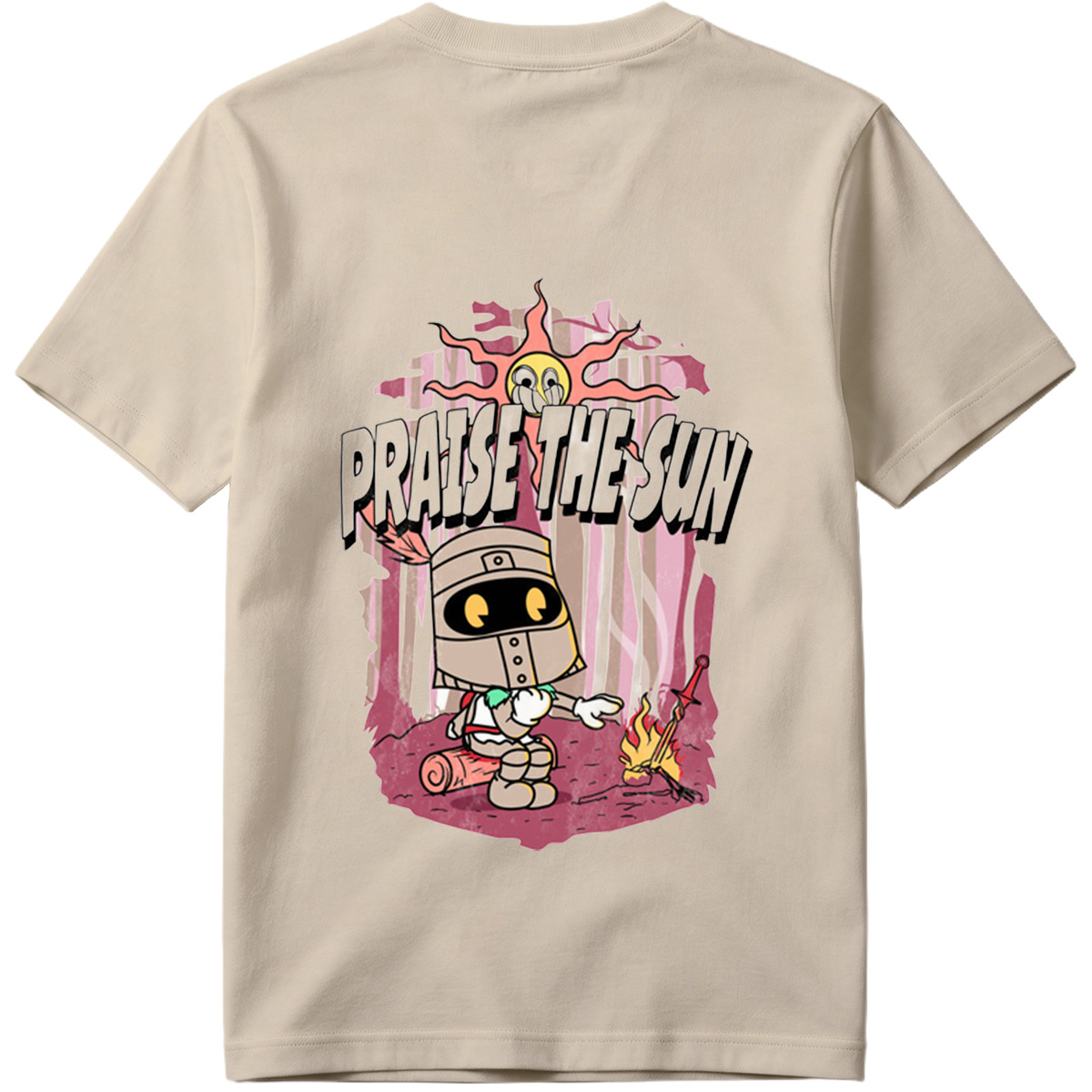 Praise the Sun - Knight and Sun Character Art - Tee