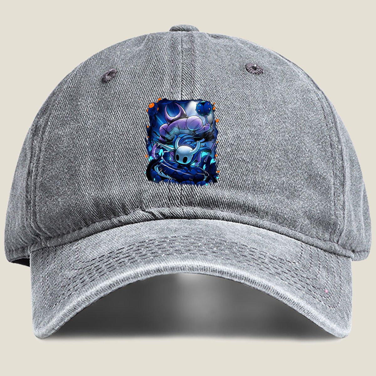Hollow Knight: Hornet and the Abyssal Guardian - Washed Denim - Baseball Cap