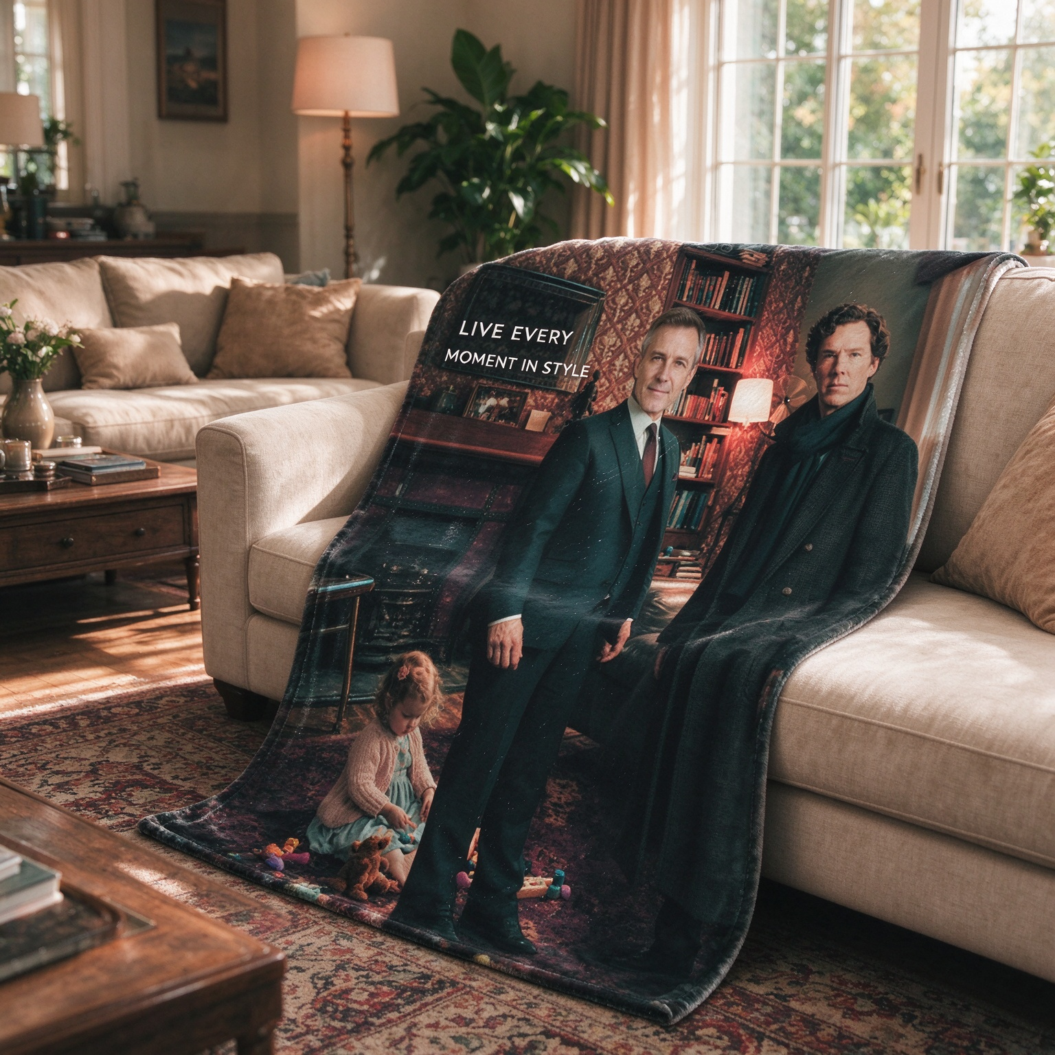 Custom Photo Blanket Personalized Portrait Flannel Throw Ultra Soft Warm Fleece Bed Couch Cover Ideal Memory Gift