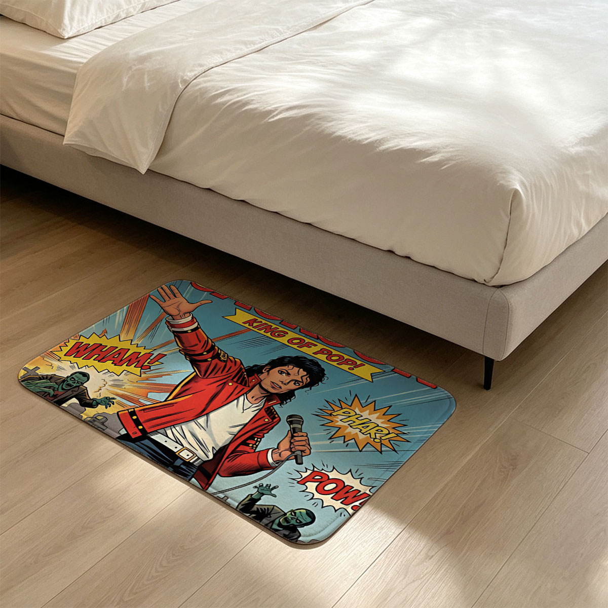 Michael Jackson: King of Pop! Zombies Attack - Flannel floor mat