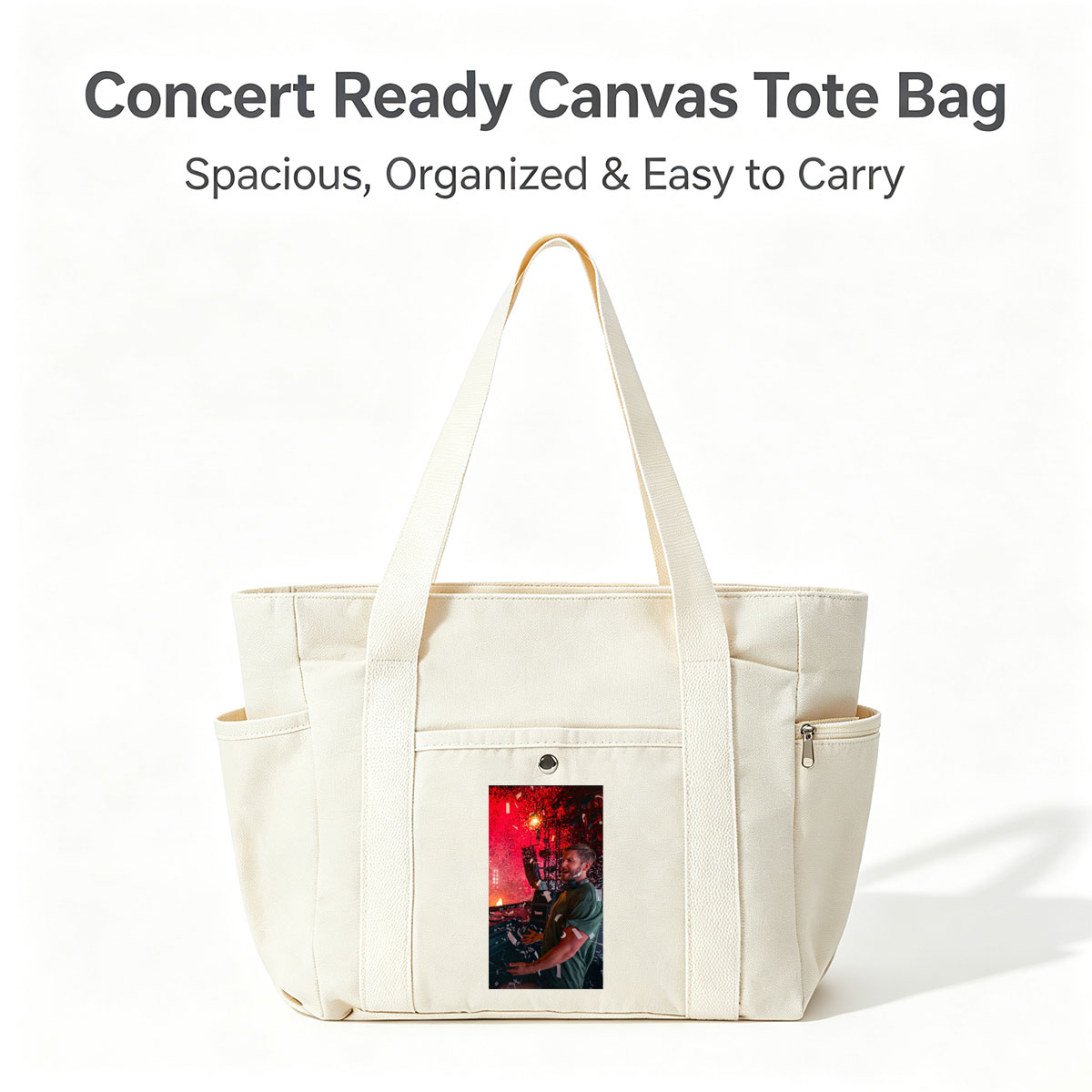 Calvin Harris Live Performance with Confetti and Red Lighting Effects - Multi-pocket bags