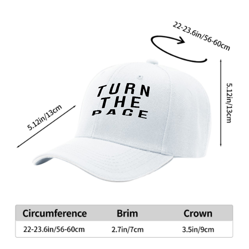 Unisex Classic Sandwich Hat Turn The Page Print Design - Unisex Classic Sandwich Hat for Outdoor Activities, Urban Style, Casual Wear, Perfect for Students, Travelers, and Fashion Lovers